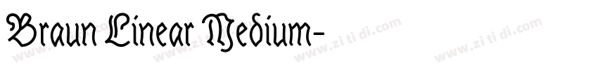 Braun Linear Medium字体转换